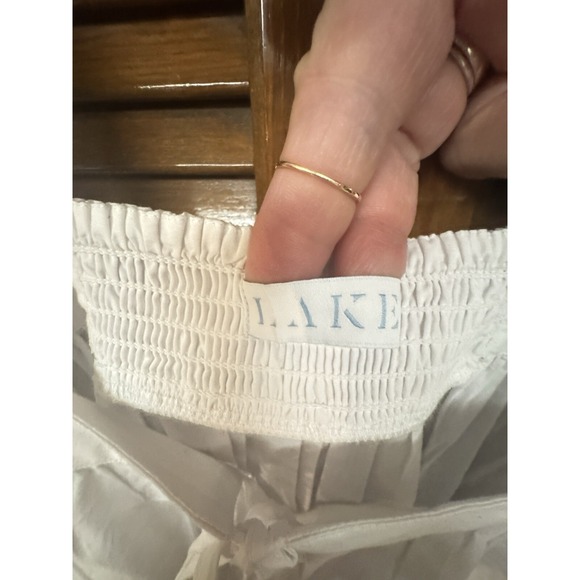 Lake Women's White Nightgown Long Maxi Straps Spring Prairie Jen Garner Size L - Picture 3 of 3